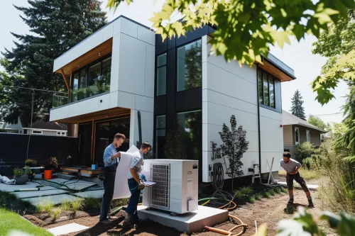 Pompe À Chaleur Installée Dans Une Maison De 120M2 Pour Un Chauffage Efficace Et Économique.